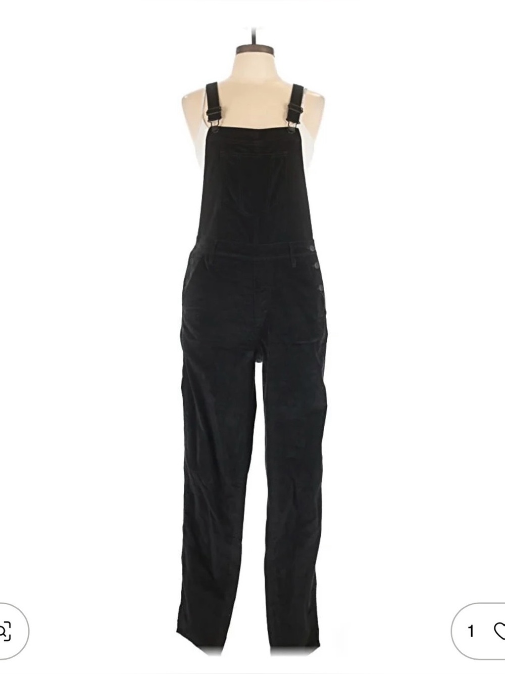 Old Navy Women’s  Black Velvet Overalls